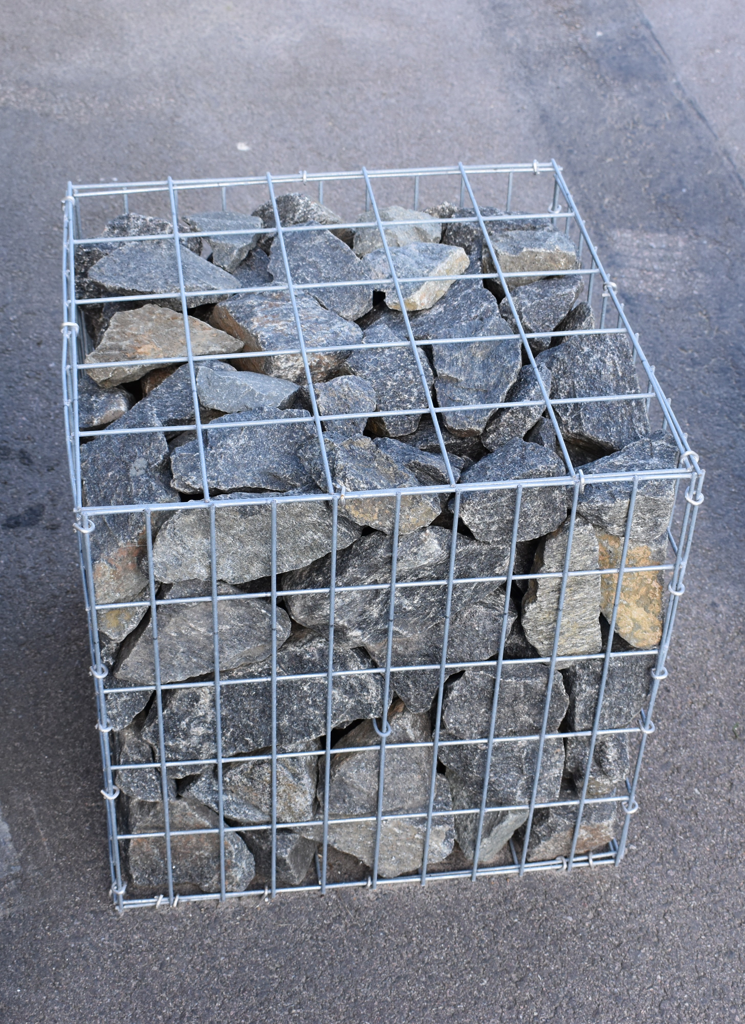 Gabionkorg Silver - Stödmursgabion Gabionstaket Gabionmur Stenstaket Bullerplank Insynsskydd